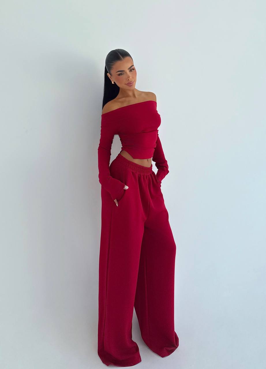 Burgundy Tracksuit Set