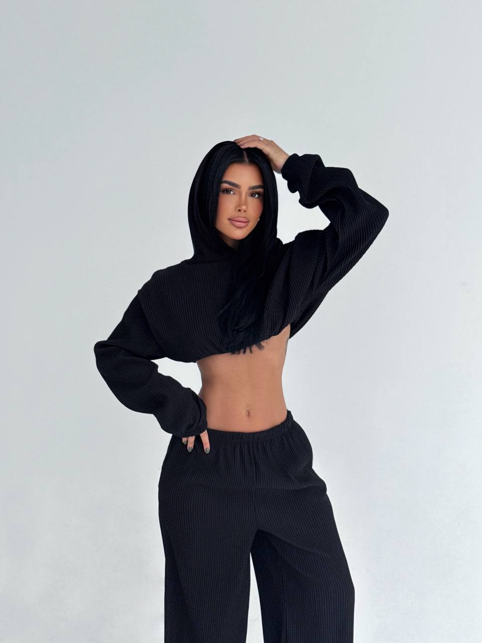 Black Dixie Hoodie and Top Set