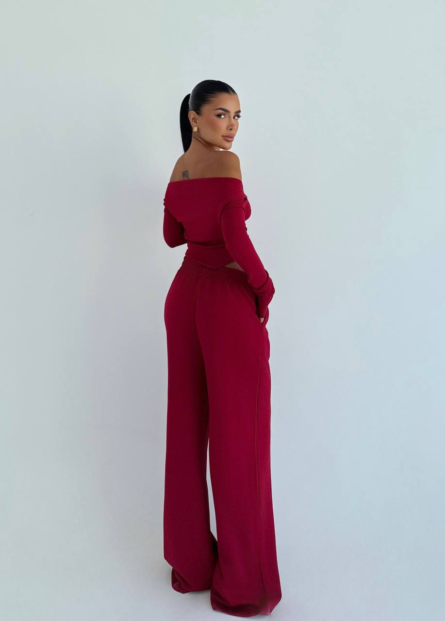 Burgundy  Tracksuit Set