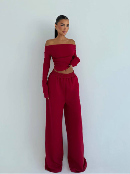 Burgundy  Tracksuit Set