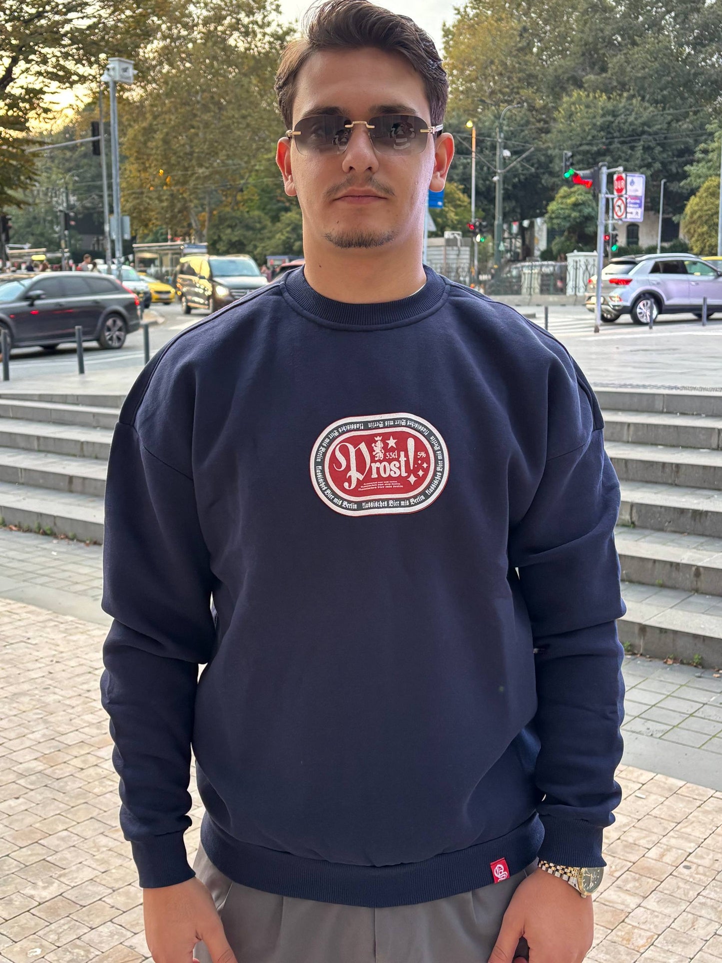 ''Prost'' Printed Oversize Sweatshirt