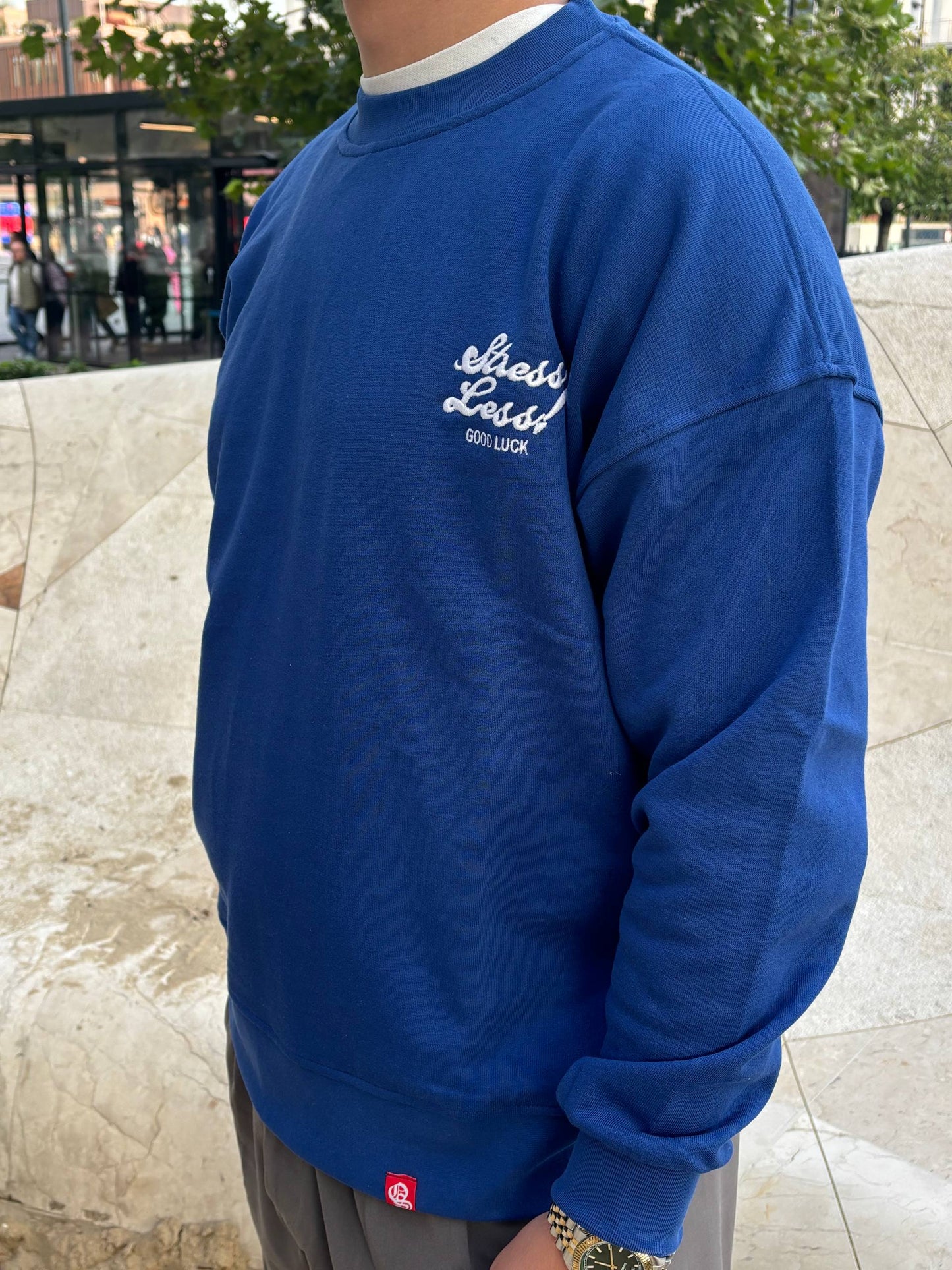 Didelio dydžio džemperis „Less“