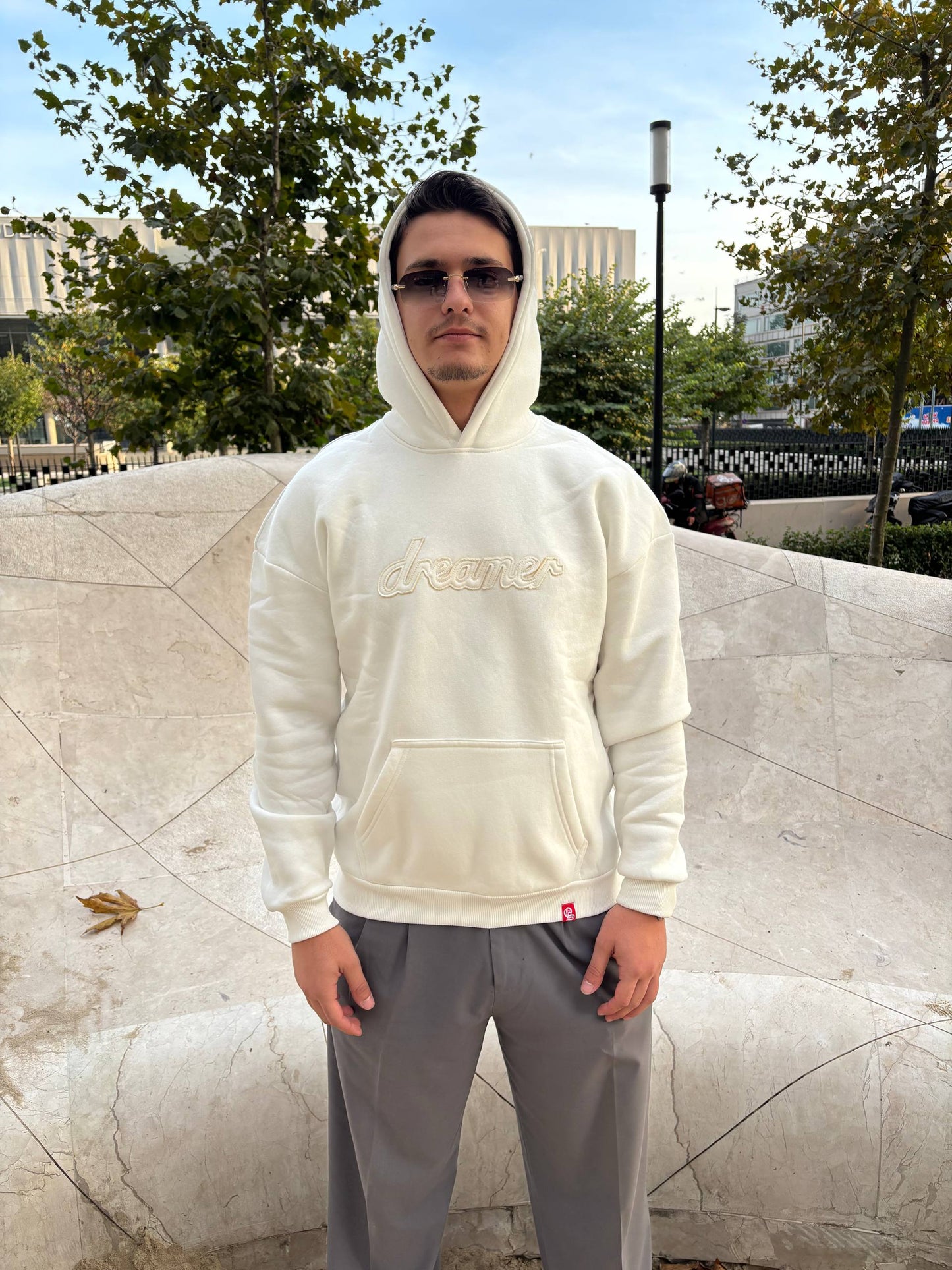 White ''Dreamer'' Oversize Hoodie