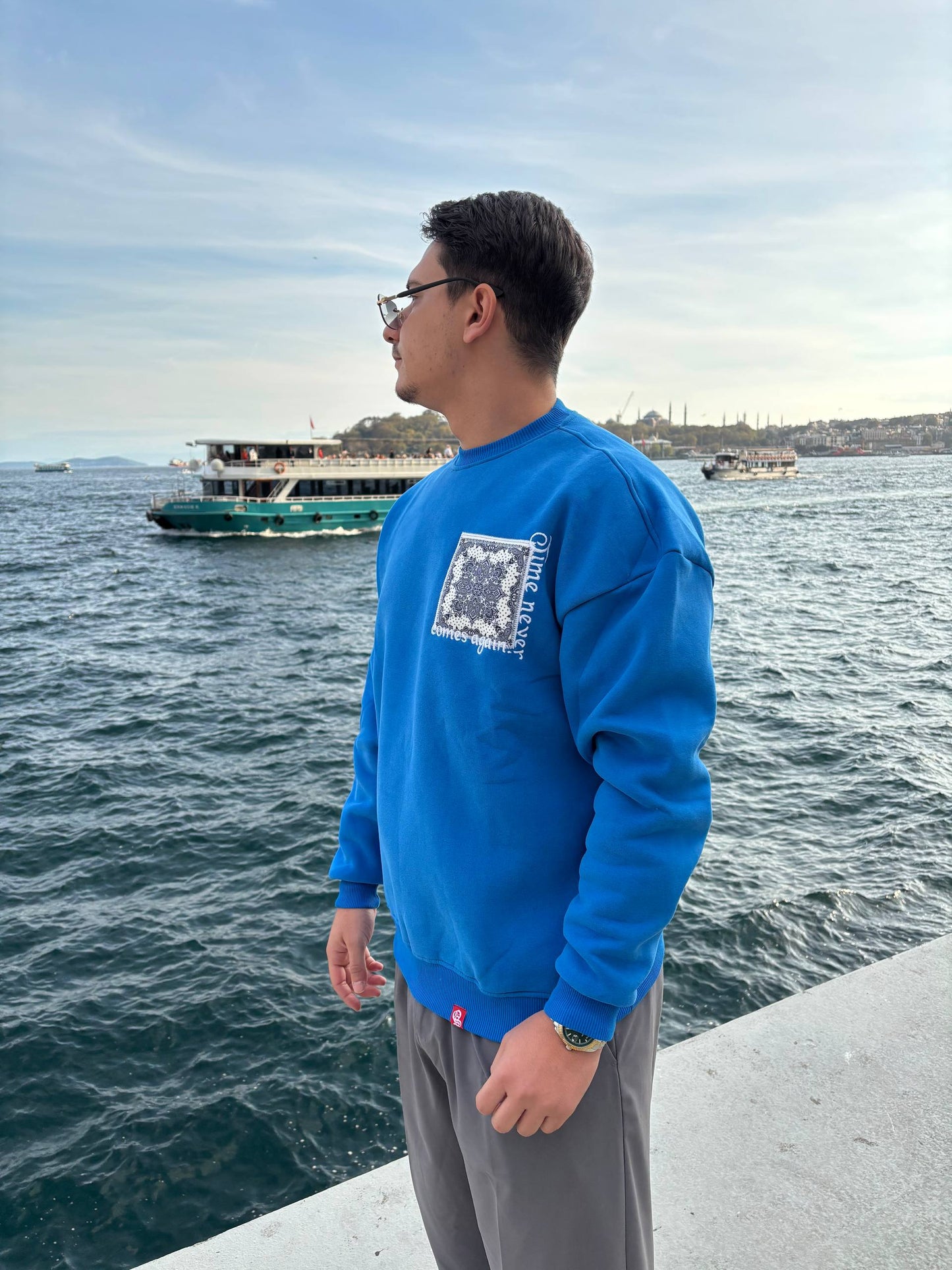 ''TNCA'' Carpet Printed Oversize Sweatshirt