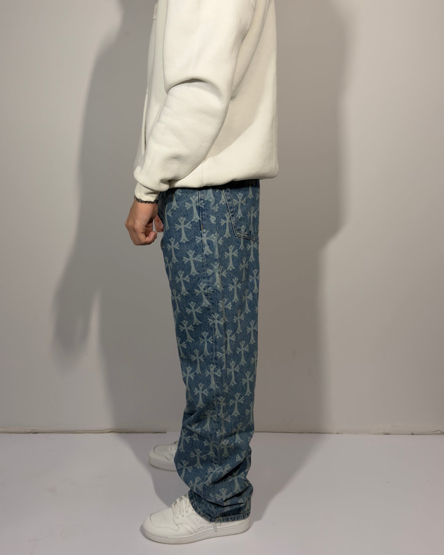 Angel Pattern Baggy Jean