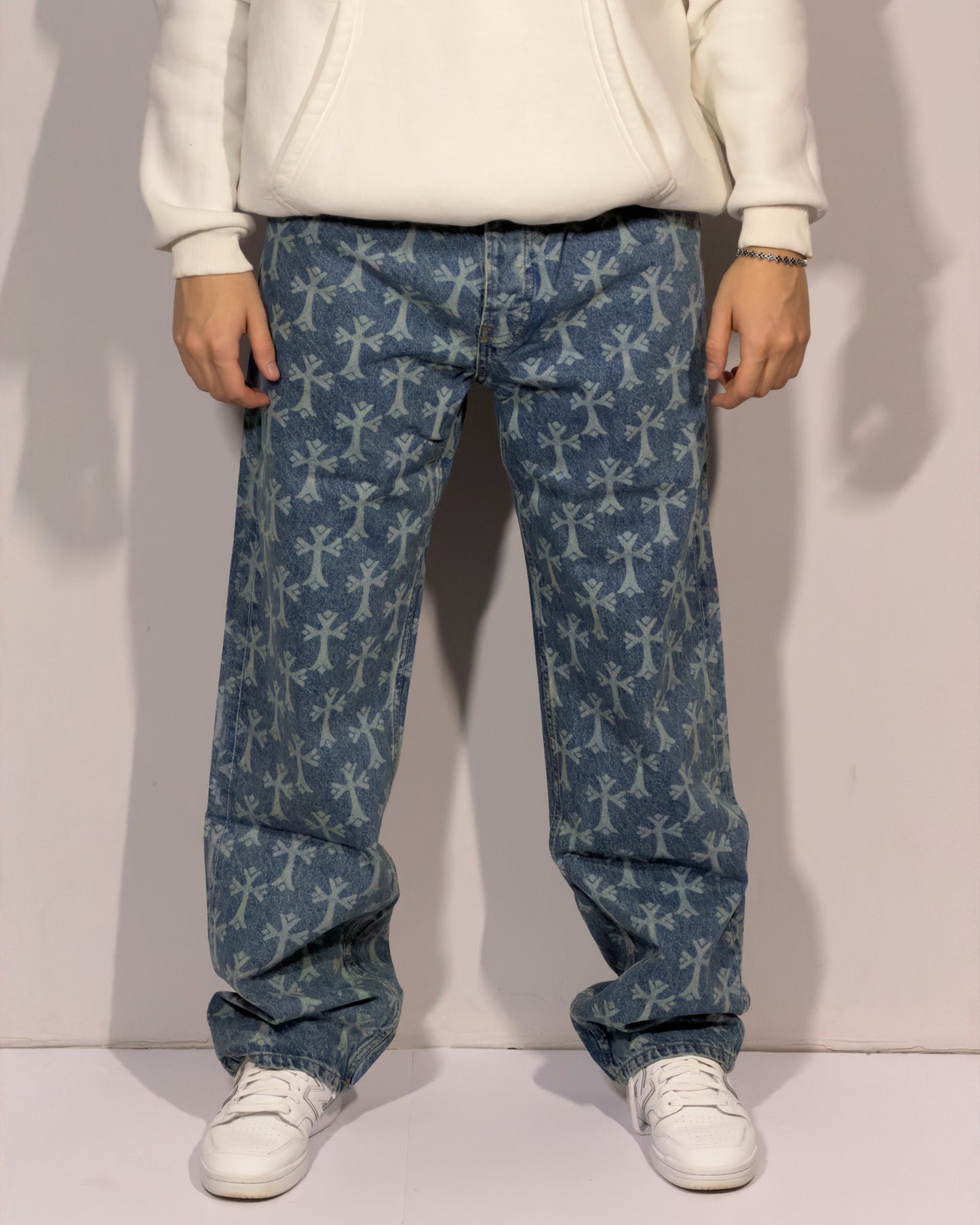 Angel Pattern Baggy Jean