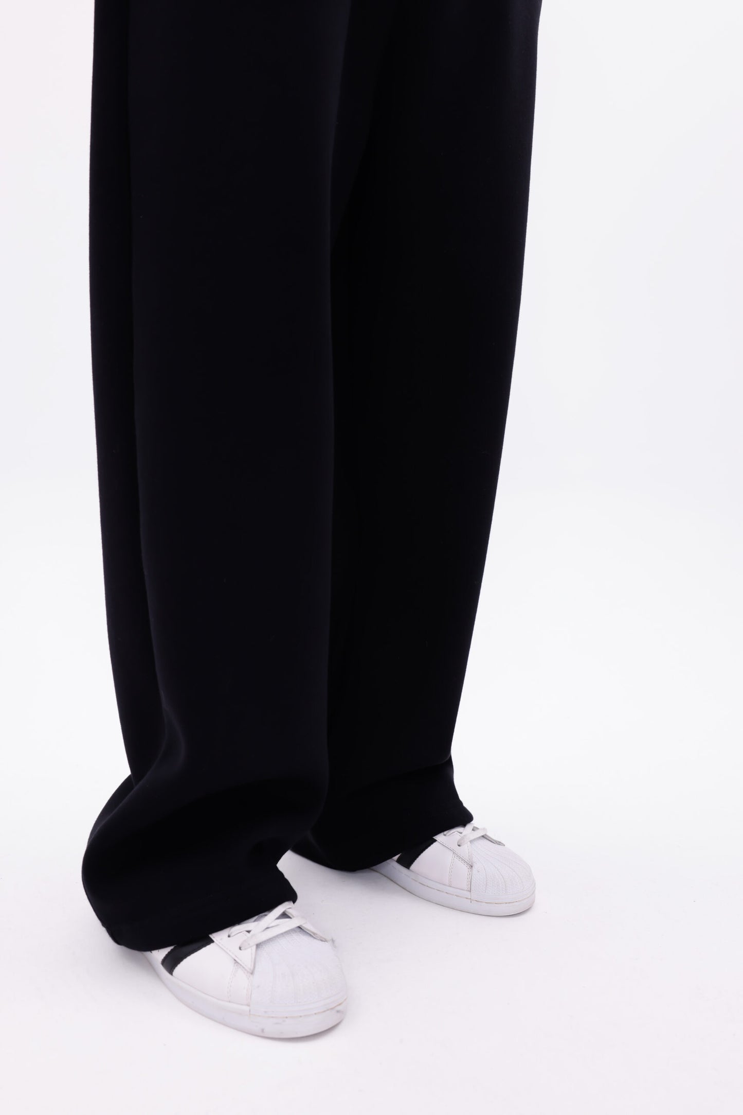 Fleece Lined Baggy Black Sweatpant