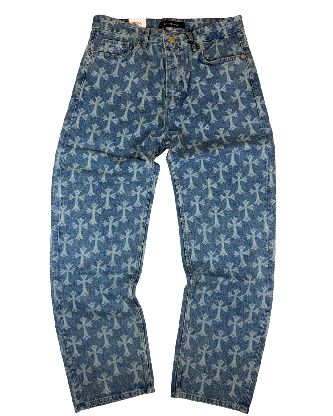 Angel Pattern Baggy Jean