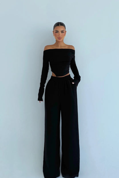 Black Chyler Tracksuit Set