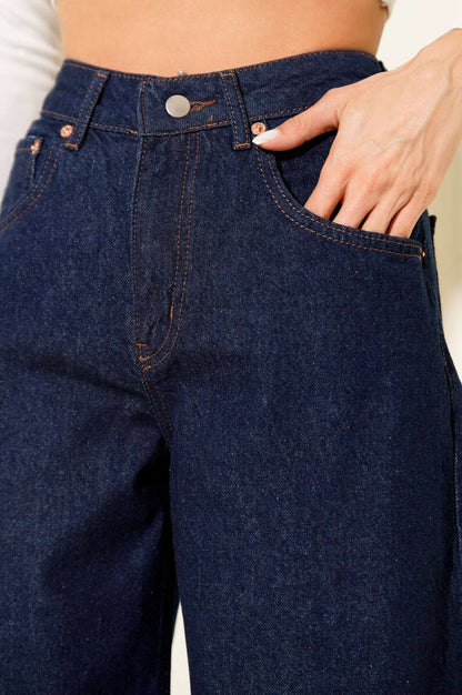 High Waisted Wide Leg Jean